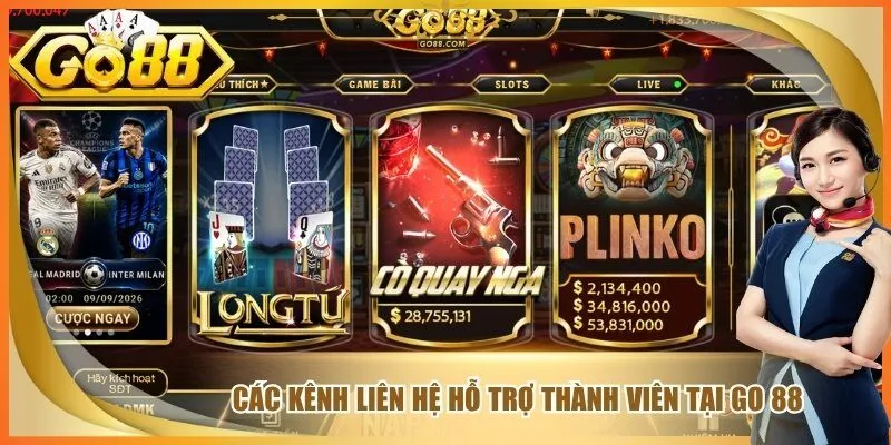 Các kênh liên hệ hỗ trợ thành viên tại go 88