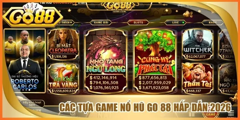 Các tựa game nổ hũ go 88 hấp dẫn 2026