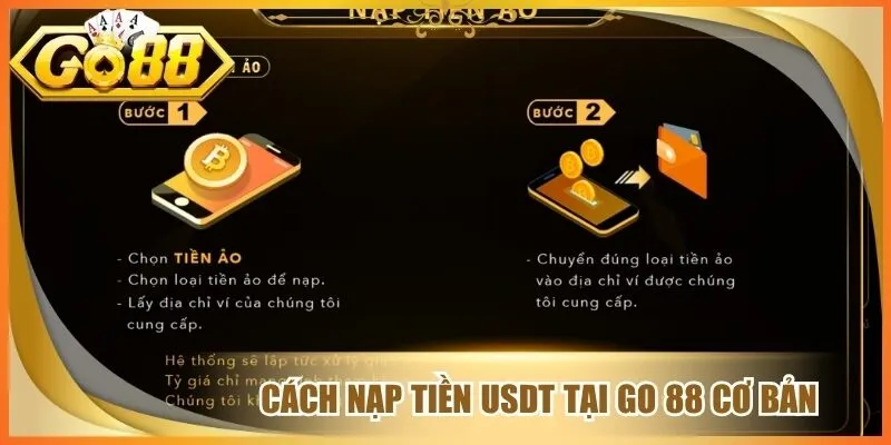 Cách nạp tiền usdt tại go 88 cơ bản