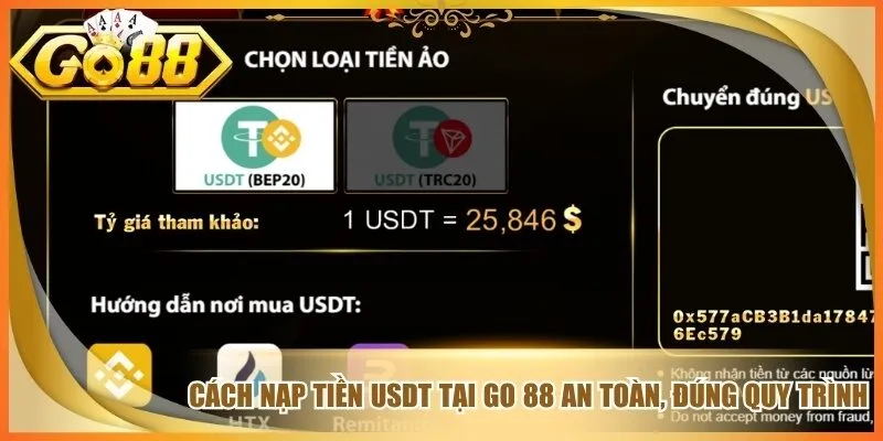 Cách Nạp Tiền Usdt Tại Go 88
