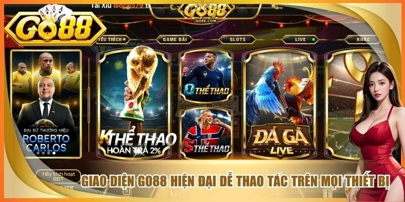 Giao diện go88 hiện đại dễ thao tác trên mọi thiết bị