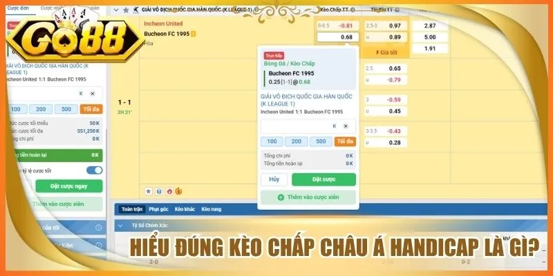 Hiểu đúng kèo chấp châu á handicap là gì?