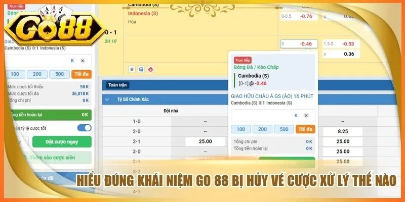 Hiểu đúng khái niệm go 88 bị hủy vé cược xử lý thế nào