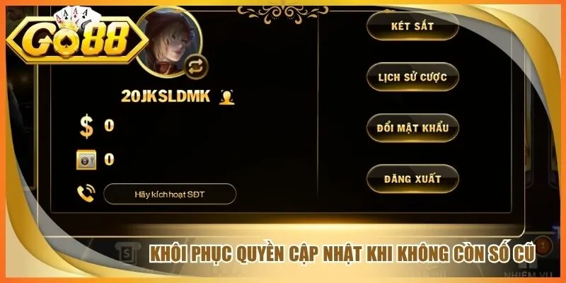 Khôi phục quyền cập nhật khi không còn số cũ