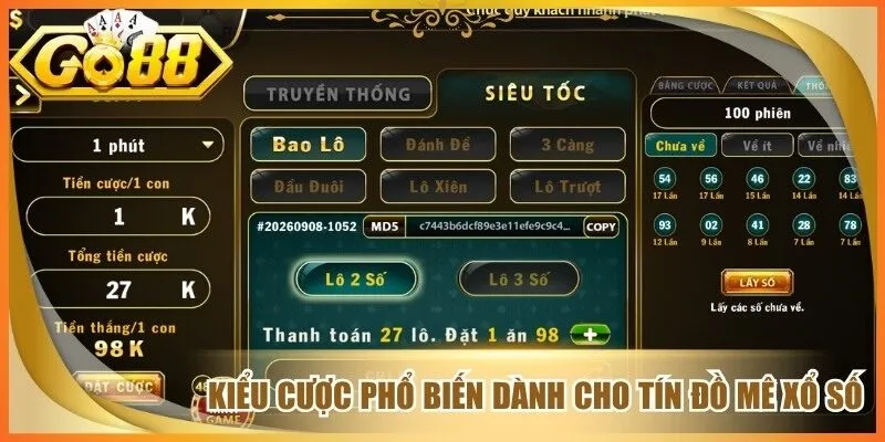 Kiểu cược phổ biến dành cho tín đồ mê xổ số