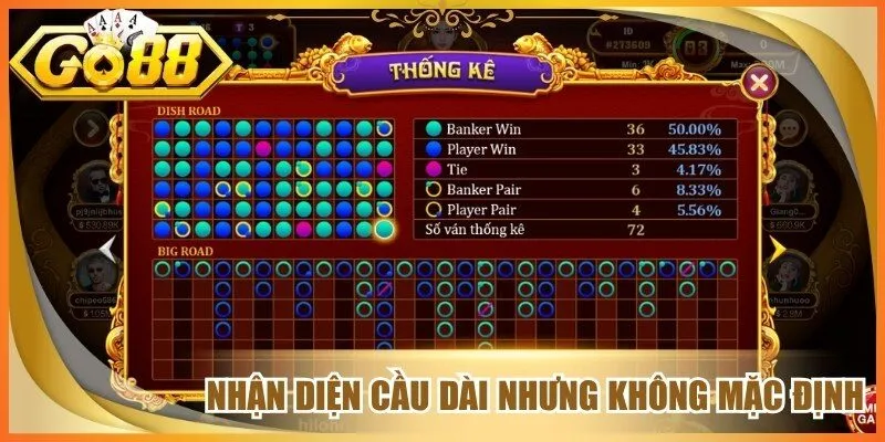 Mẹo Chơi Bài Baccarat - Cách Đọc Cầu Và Bí Quyết Chơi Hiệu Quả 2 Nhận diện cầu dài nhưng không mặc định