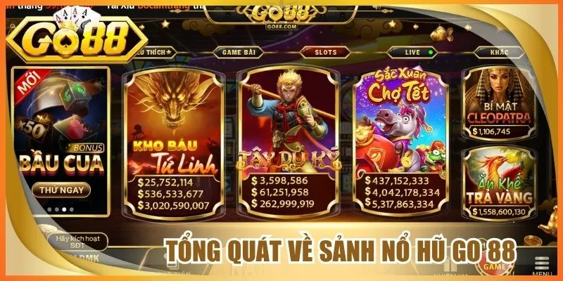 Tổng quát về sảnh nổ hũ go 88