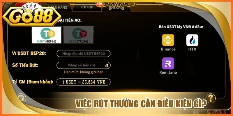 Việc rút thưởng cần điều kiện gì?